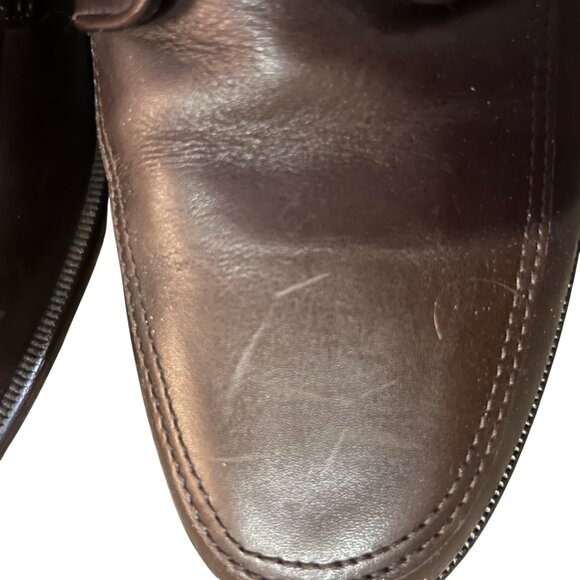 Vero Cuoio Men’s Brown Leather Lace Up Dress Shoes Size 8 Used Italy